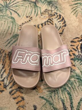 Framar Slides in Blush Pink/Nude